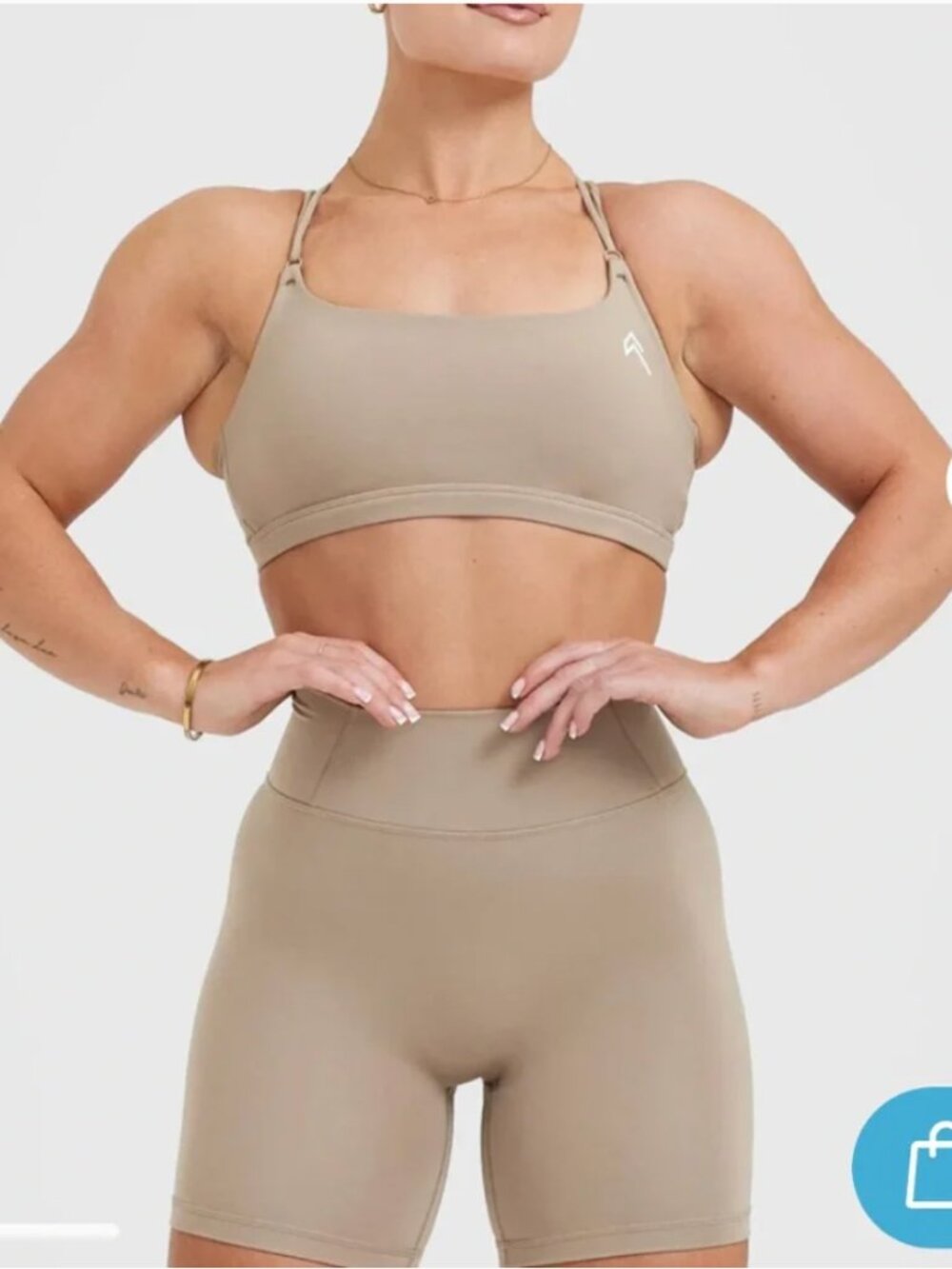 Oner Active Everyday Cross Over Bralette Sandstone